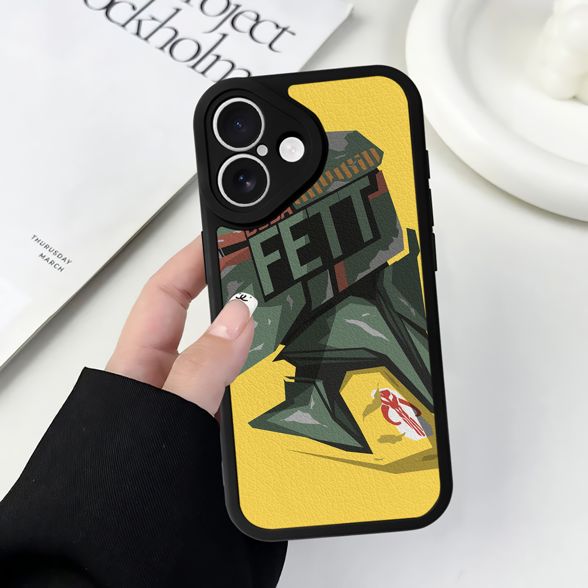 （画像用） スター・ウォーズ Star Wars 【iPhone 16シリーズ対応】シリコンスマホケース（レザー調） 材質：シリコン